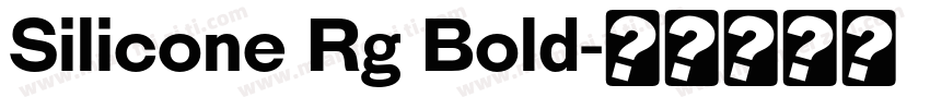 Silicone Rg Bold字体转换